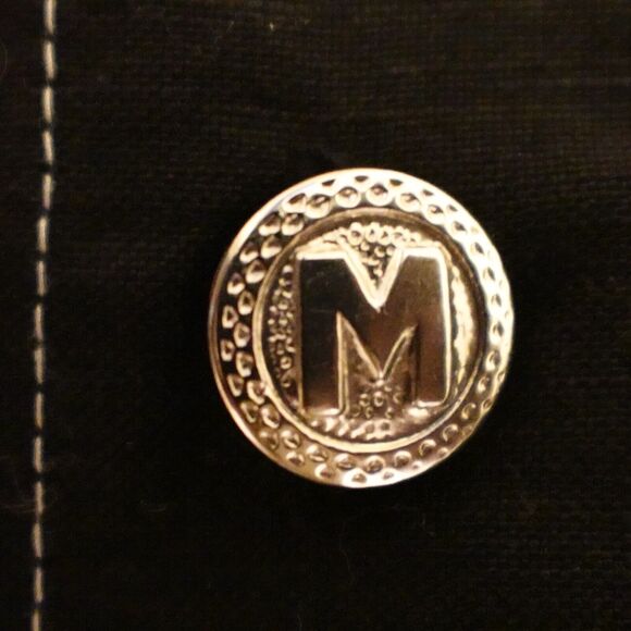 Bob Mackie Women's M Jacket Wearable Art Black Multicolor Squares Linen Blend - Picture 4 of 9